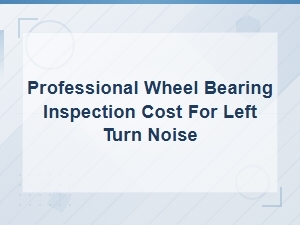 Wheel Bearing Inspection Cost for Left Turn Noise